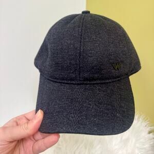 Baseball Hat Foldable Ear Flaps Ear Warmer Winter Black Herringbone NEW Wool